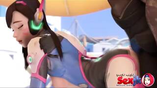 مشهد كرتوني لشرموطة بقيب بتتناك من الخلف